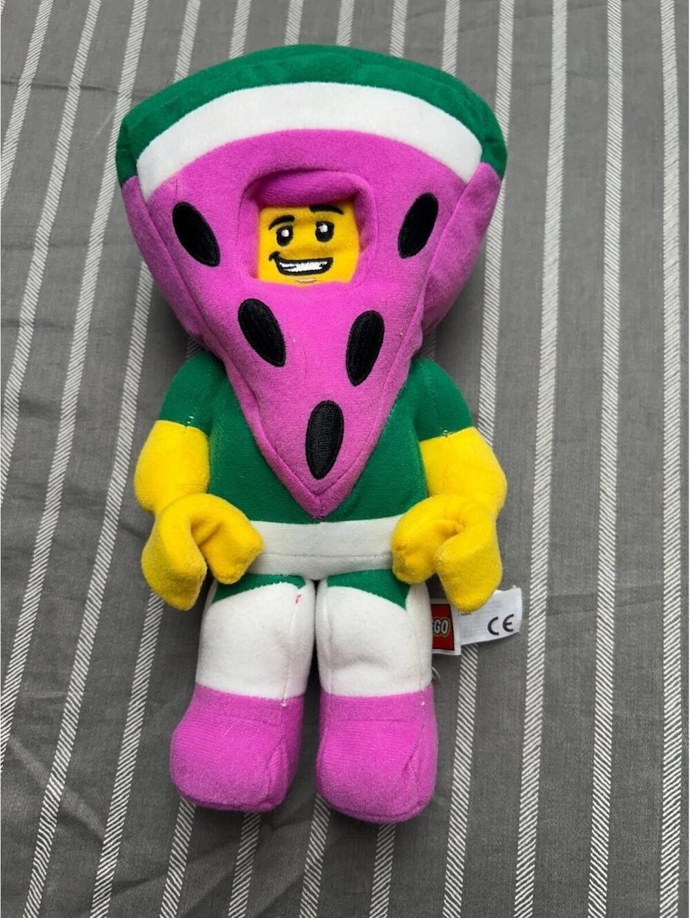 Lego Minifigure 9" Watermelon Guy Plush Stuffed Doll 2022 Manhattan Toy